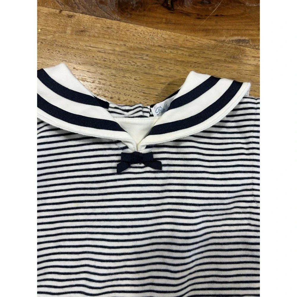 Ralph Lauren Nautical Sailor Infant Tunic Dress + Bloomer Old Money Beach Sz 6 M
